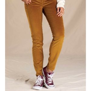 Toad&Co cruiser cord skinny pant size 8 husk